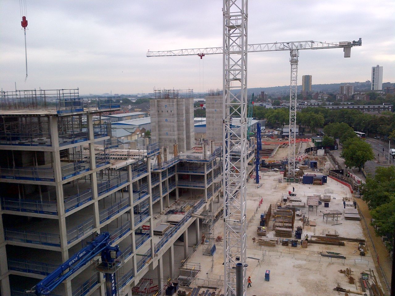 Construction Cranes At Royal Arsenal Riverside