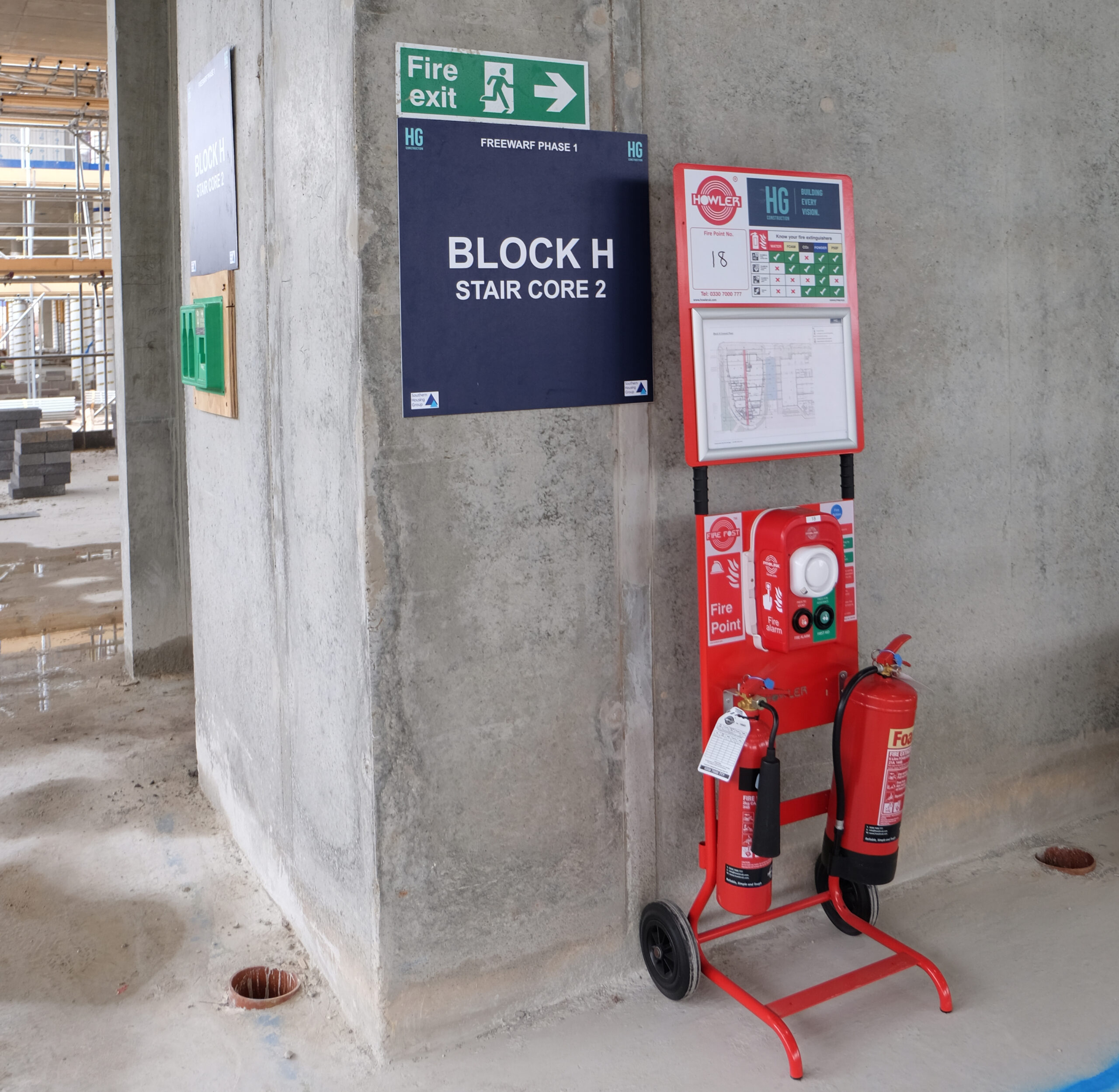 FirePost for Fire Safety on Construction Site