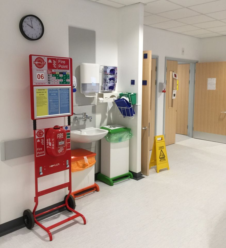 FirePost In NHS Hospital Corridor