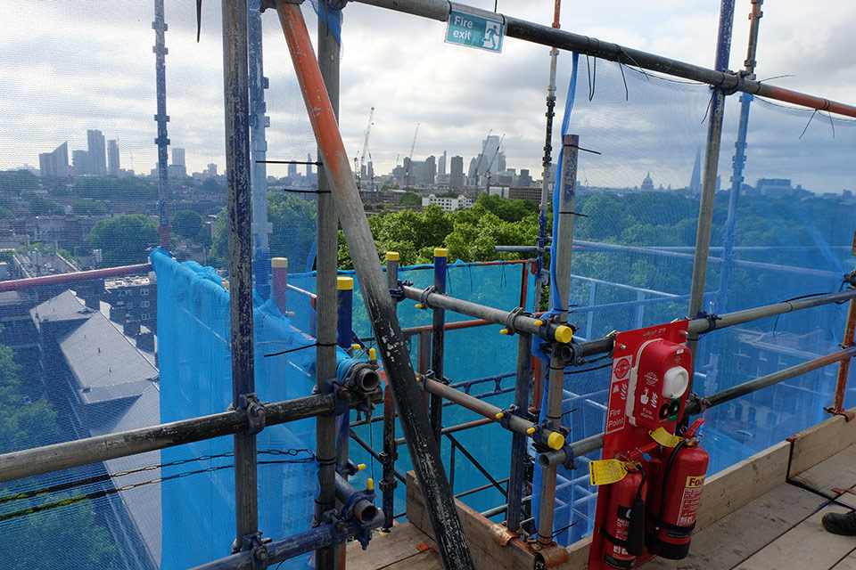 howler fire point with prolink on scaffolding