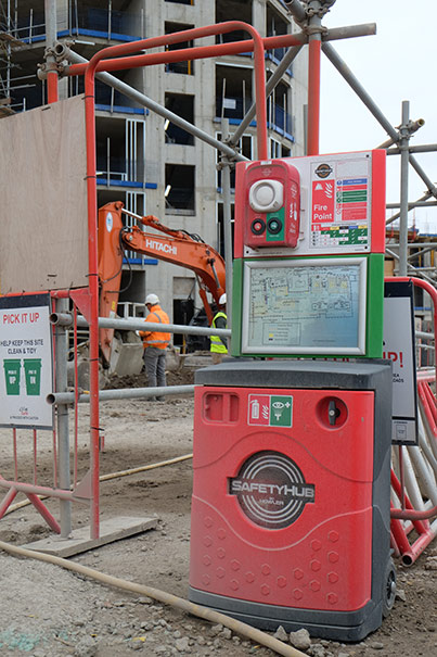 howler fire point safetyhub with prolink on construction site