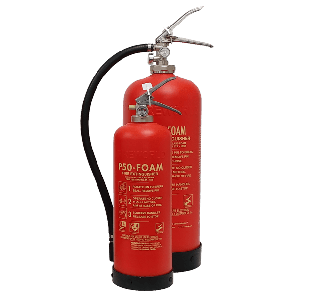 2 p-50 foam fire extinguishers