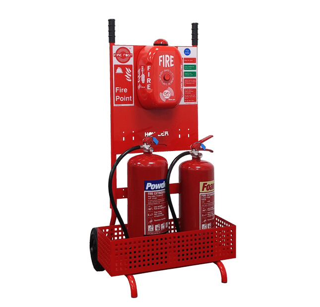 Fire Post With Two Extinguishers