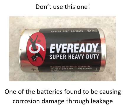 Important Battery Safety Announcement: Please use recommended batteries!