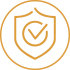 Compliance Logo,a shield with a tick in a circle