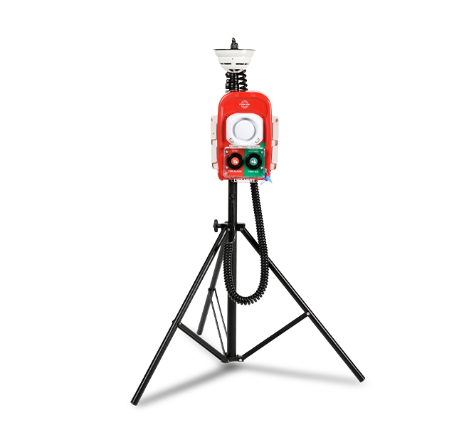 Short Tripod Stand With Fire Alarm