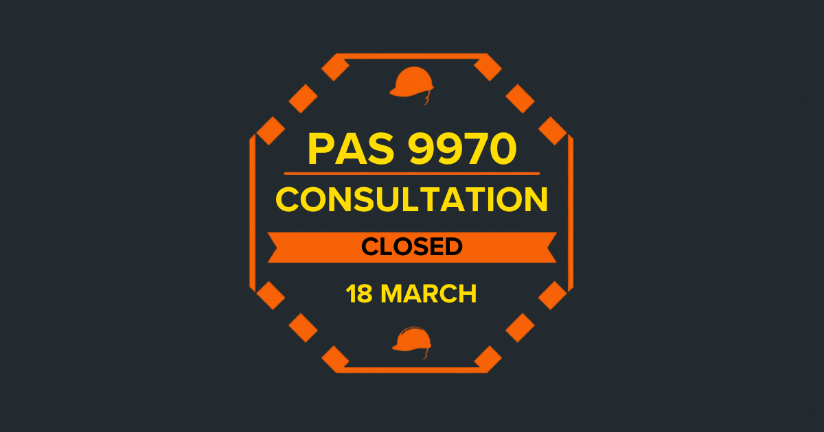 Construction site temporary fire alarm illustrating PAS 9970 consultation and fire safety standards